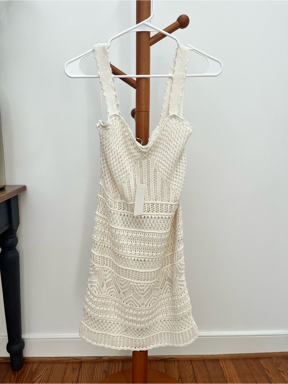 Abercrombie & Fitch Cream Crochet Mini Dress